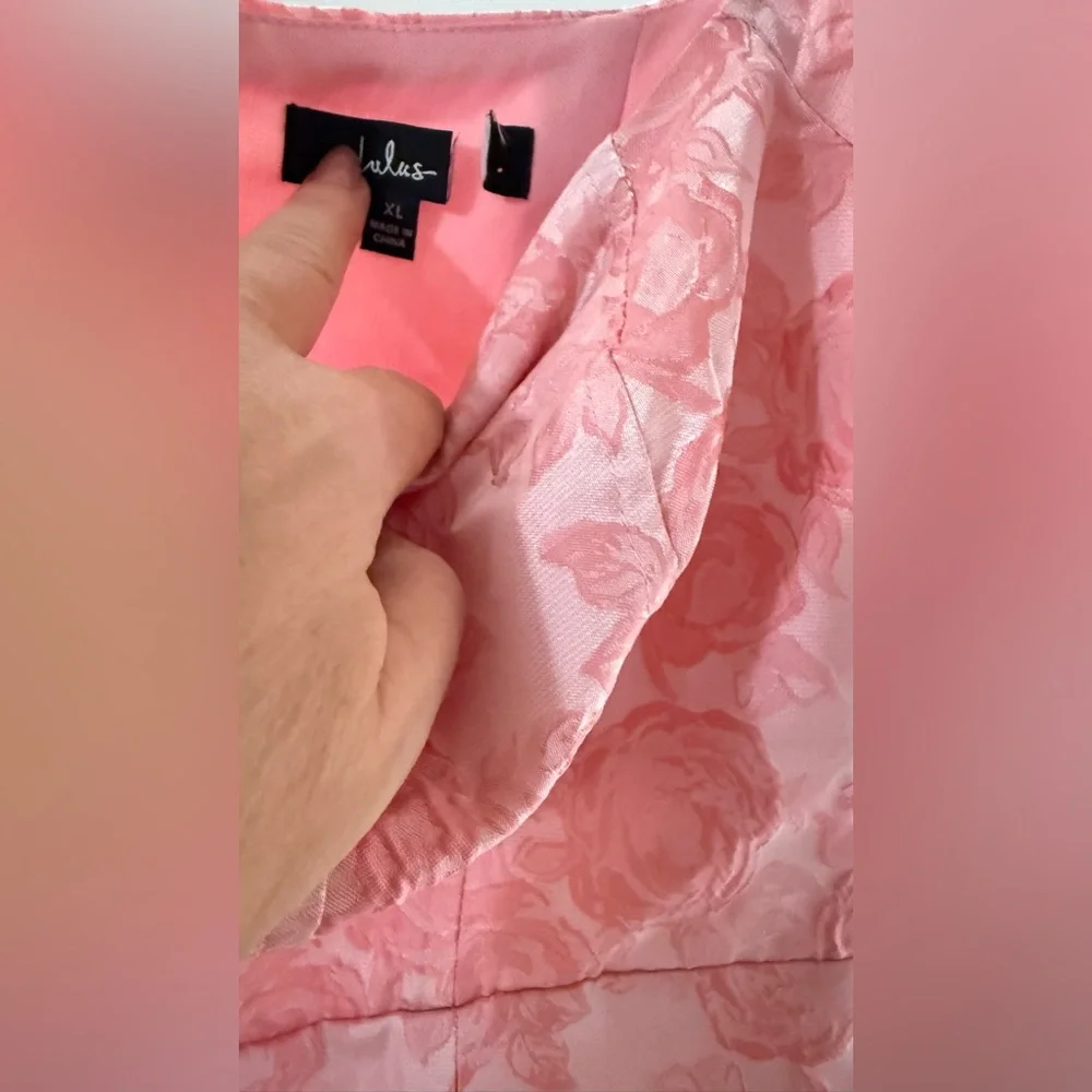 Lulu's Pink Puff Sleeve Mini Dress - Picture 6 of 6